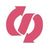 pink icon of curly arrow